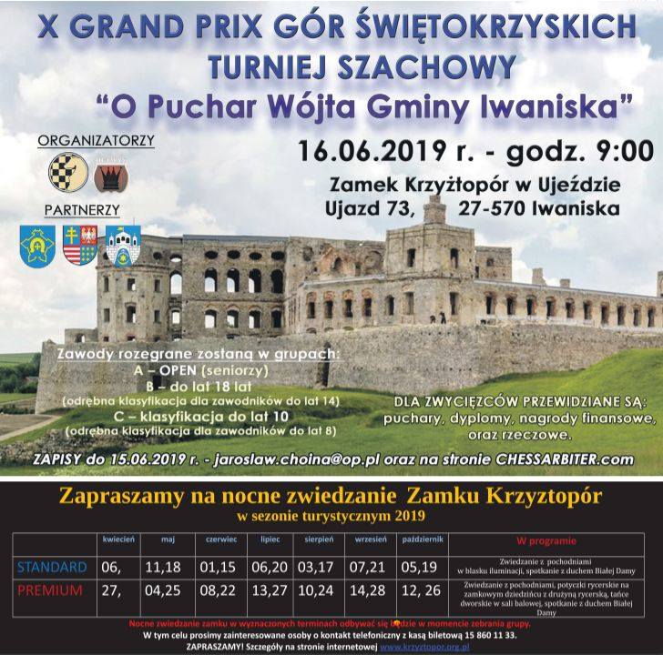 X Grand Prix Gór Świętokrzyskich - turniej szachowy o Puchar Wójta Gminy Iwanisk w niedzielę