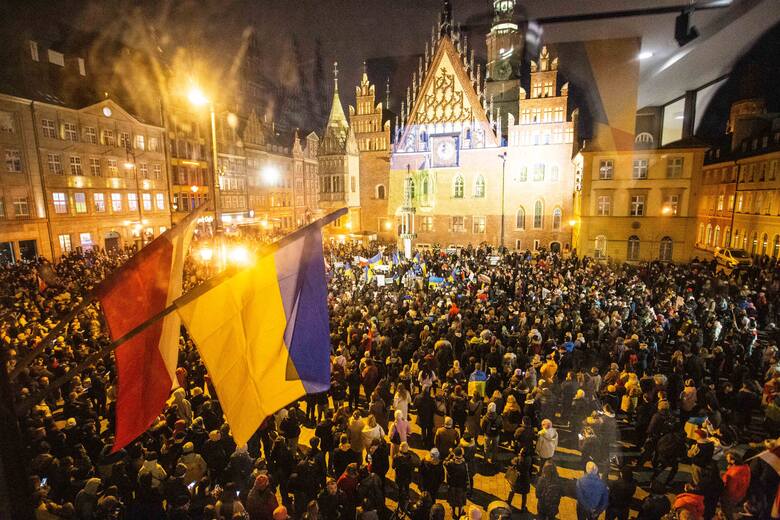 Manifestacja poparcia dla Ukrainy 24.02.2022