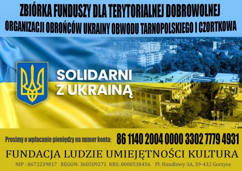 Ruszyła zbiórka pieniędzy i sprzętu dla Obrońców Ukrainy Obwodu Tarnopolskiego i Czortkowa. Wesprzyj! 