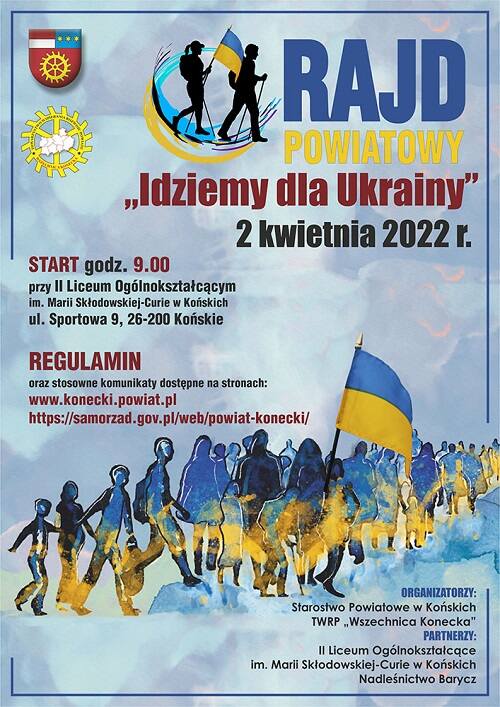 W sobotę, 2 kwietnia z Końskich pójdą dla Ukrainy                    
