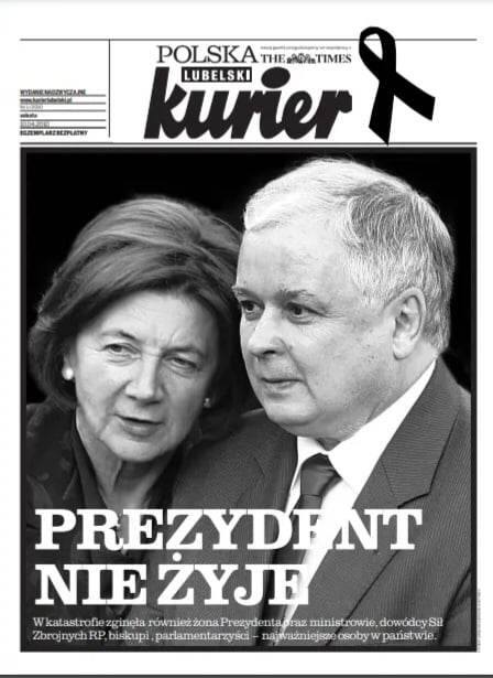 Nadzwyczajne wydanie "Kuriera" z 10 kwietnia 2010 r.