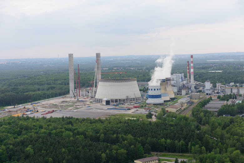 Jaworzno z paralotni: budowa bloku energetycznego przy Elektrowni Jaworzno III [INTERAKTYWNA MAPA]