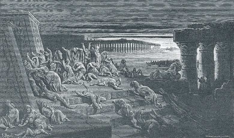Gustave Dore, Dziewiąta plaga egipska - ciemności