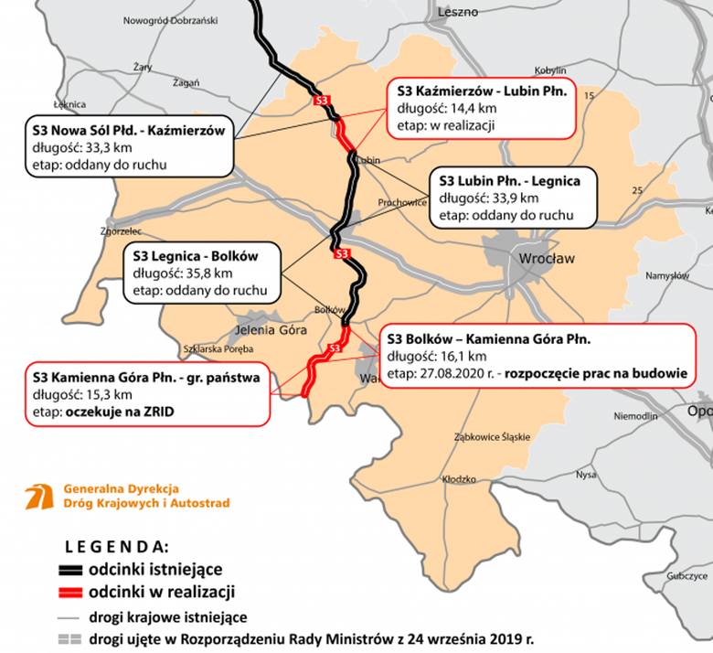 Wbito łopatę pod budowę odcinka S3 Bolków – Kamienna Góra. Powstanie najdłuższy  pozamiejski tunel w Polsce
