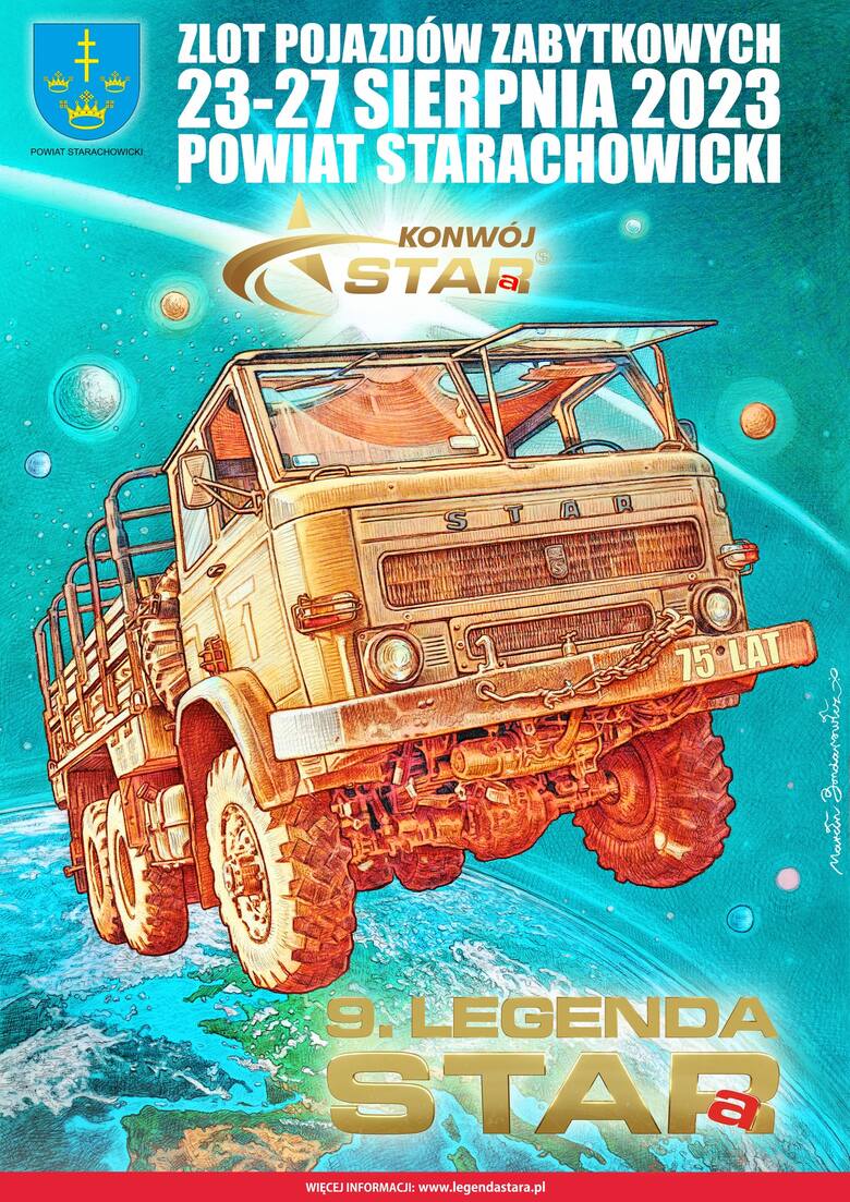 Światowej sławy rysownik stworzył plakat na 9. Legendę STARa, która odbędzie się w Starachowicach. Zobacz zdjęcia