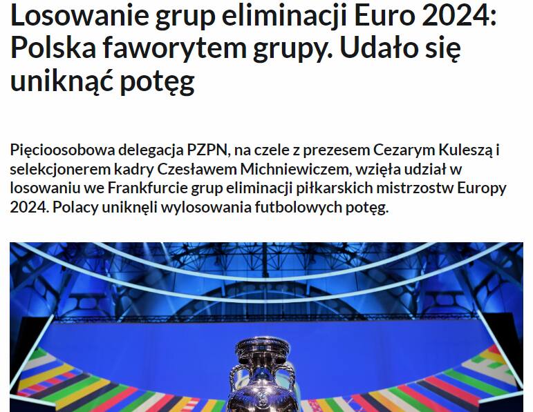 Dziś to jak memy! Zobacz, jak cieszyliśmy się z wyników losowania grup eliminacji Euro 2024