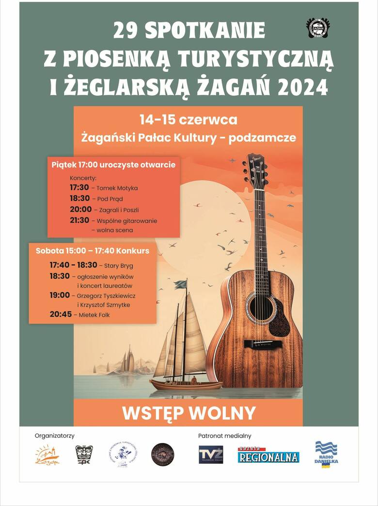 W sobotę (15.06), na podzamczu Żagańskiego Pałacu Kultury, odbędzie się 29. Spotkanie z Piosenką Turystyczną i Żeglarską. To wydarzenie o bardzo bogatych