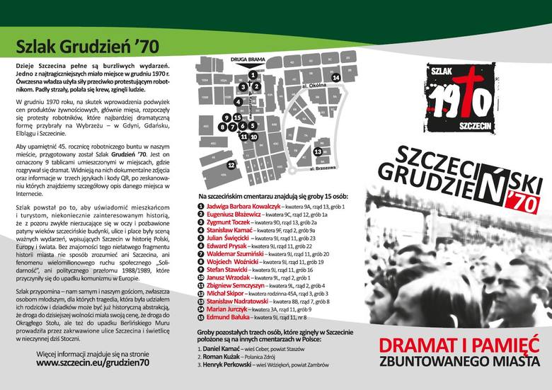 Szczecin: Szlak Grudnia 1970 - szlak walk i tragedii [mapa]