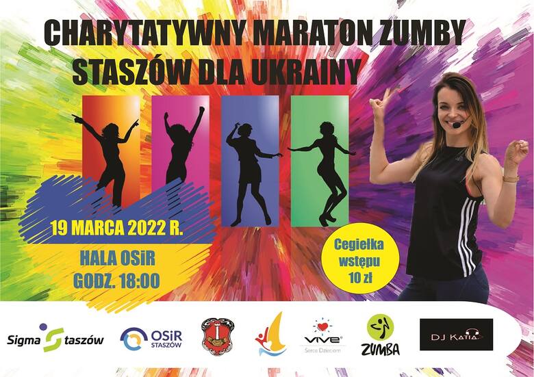 Charytatywny Maraton Zumby Staszów dla Ukrainy już w sobotę 