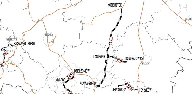 Województwo Dolnośląskie Dolnośląska Służba Dróg i Kolei we Wrocławiu zarządza następującymi odcinkami linii kolejowych przejętymi na własność przez