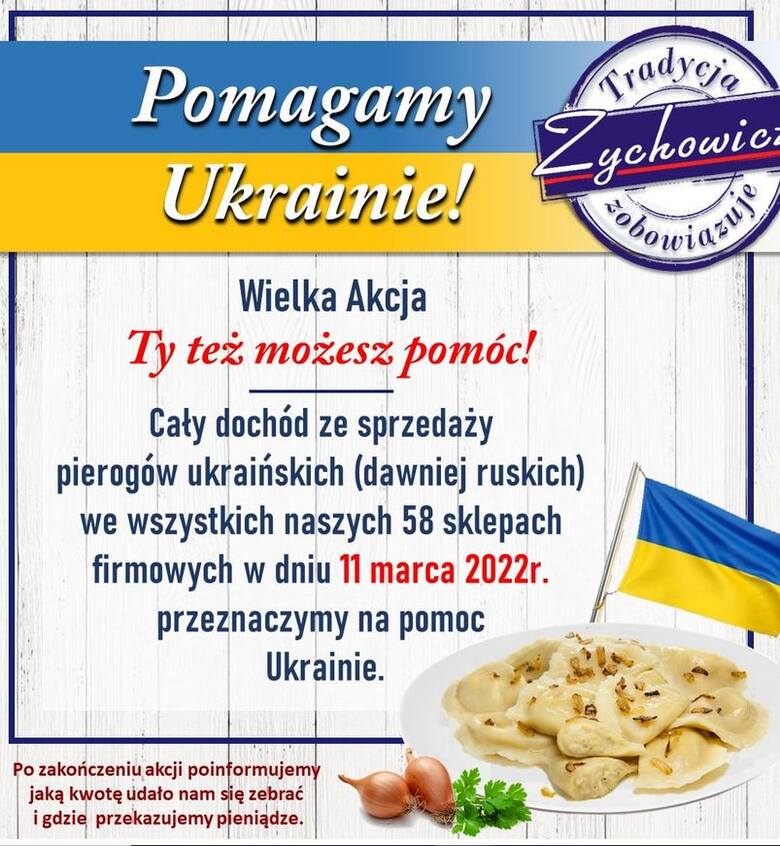 Pierogi ukraińskie nie ruskie! Klienci znanej w Świętokrzyskiem sieci Zychowicz nie chcą słyszeć o produktach kojarzących się z Rosją 