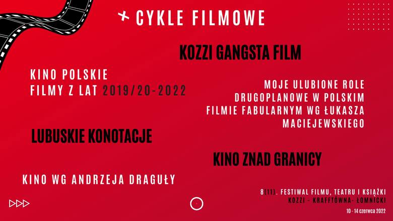 10 czerwca rozpoczyna się Kozzi Film Festiwal. 8(11) Festiwal Filmu, Teatru i Książki