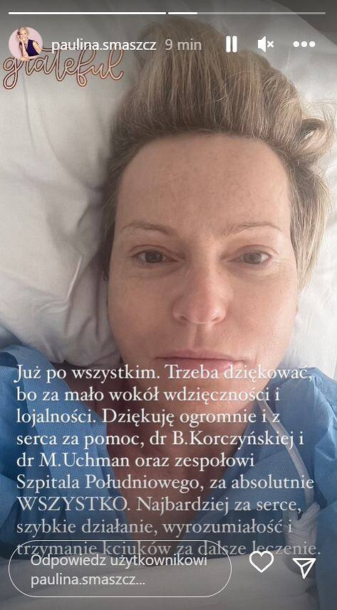 Paulina Smaszcz opublikowała nowe zdjęcie. Celebrytka trafiła do szpitala
