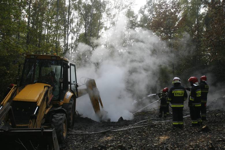 Tajemniczy pożar w Katowicach na Załęskiej Hałdzie