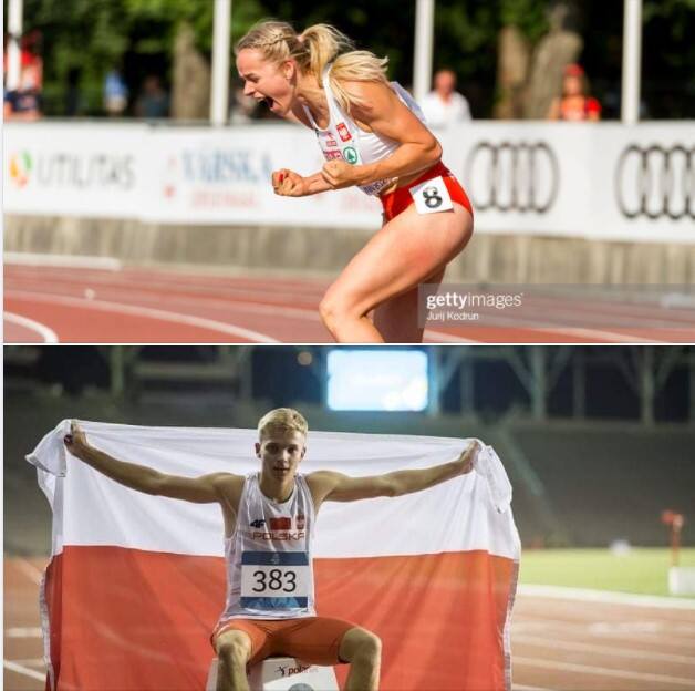 Klaudia Wojtunik i Oliwier Wdowik to reprezentanci Polski juniorów w biegach płotkarskich i sprincie