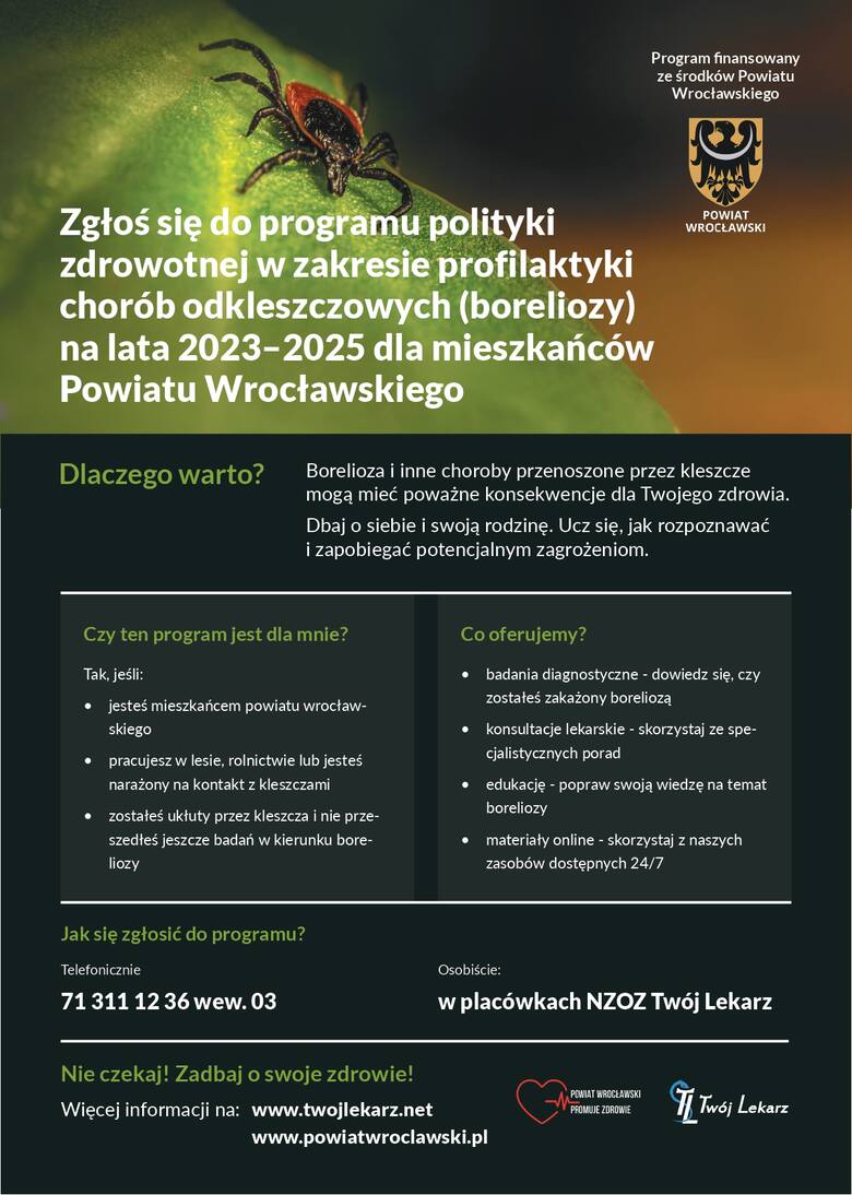 Nie daj się chorobie! Trwa akcja bezpłatnych profilaktycznych badań dla mieszkańców powiatu wrocławskiego