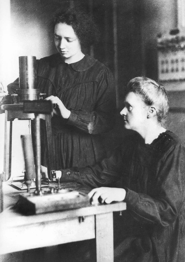 Maria Skłodowska-Curie z córką Ireną.