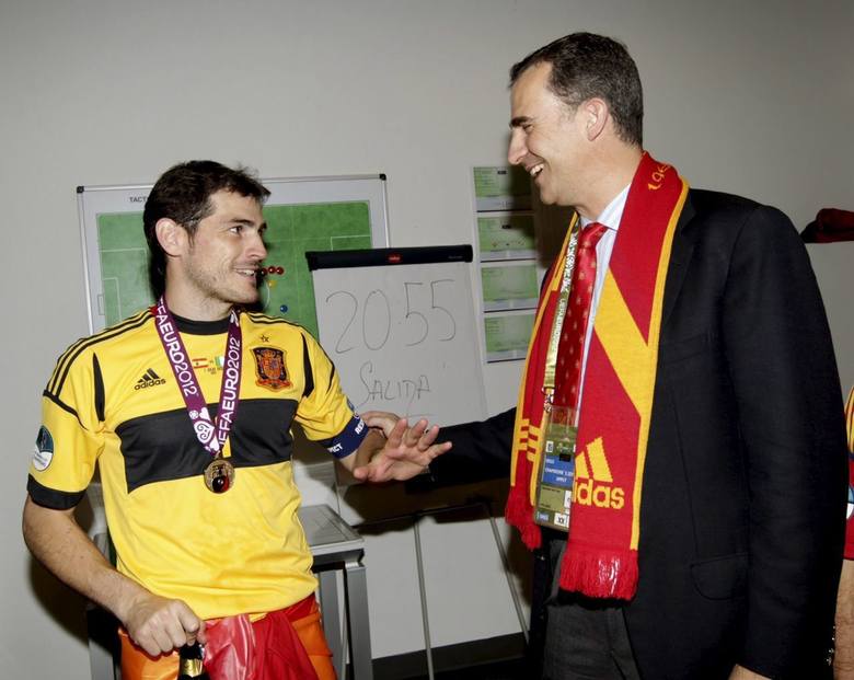 Iker Casillas i... następca tronu hiszpańskiego, książę Felipe po kijowskim finale