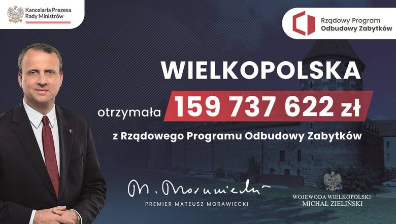 Do Wielkopolski trafią miliony z Rządowego Programu Odbudowy Zabytków