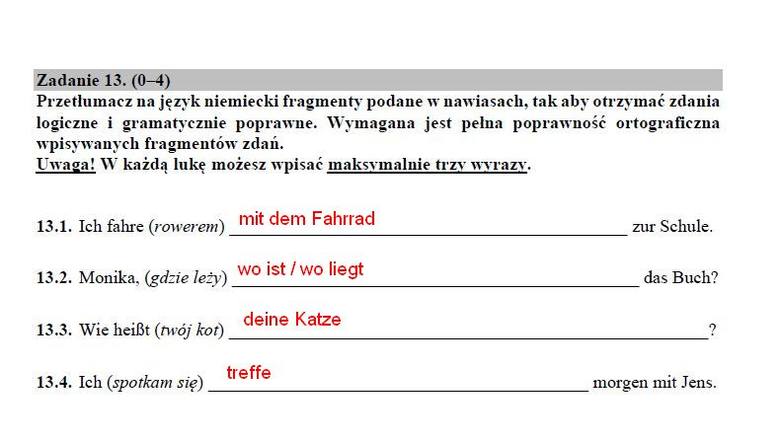 EGZAMIN ÓSMOKLASISTY 2019. Język niemiecki ODPOWIEDZI, ARKUSZE CKE