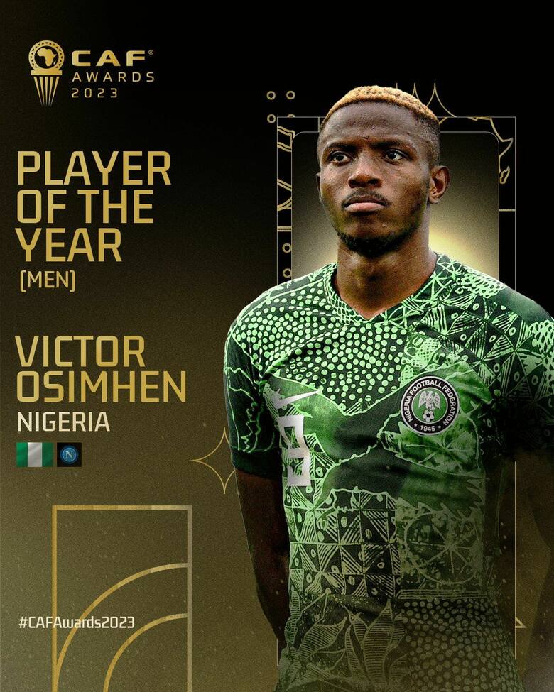 Nigeryjski napastnik Napoli Osimhen Piłkarzem Roku w Afryce. Odebrał nagrodę dla najlepszego podczas ceremonii w Marakeszu