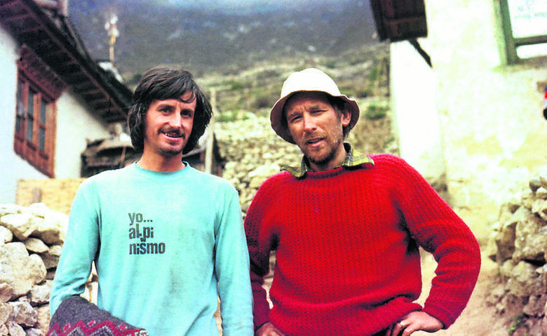 Marian Sajnog z Martinem Zabaletą, pierwszym hiszpańskim zdobywcą Everestu