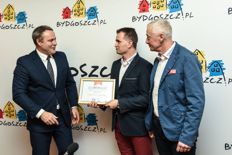 Wręczenie certyfikatów marki Aktywnej Bydgoszczy dla organizatorów imprez.