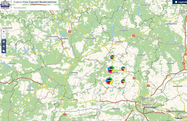 Wzrost zgłoszeń od mieszkańców powiatu sępoleńskiego na Krajowej Mapie Zagrożeń Bezpieczeństwa 