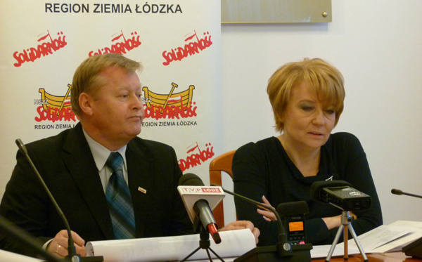 Waldemar Krenc, szef łódzkiej Solidarności i Hanna Zdanowska, prezydent Łodzi zapraszali na obchody wprowadzenia stanu wojennego.  