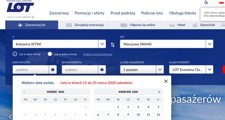 Koronawirus. PLL LOT zawiesza wszystkie loty, międzynarodowe i krajowe, od 15 do 25 marca 2020 z Polski i Węgier. Jak anulować rezerwację?