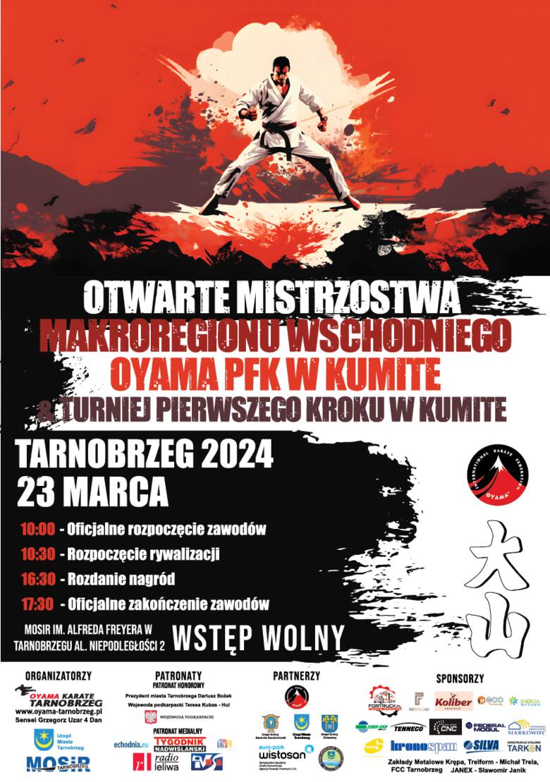 Tarnobrzeg. Otwarte Mistrzostwa Makroregionu Wschodniego Oyama Polskiej Federacji Karate w kumite już w sobotę