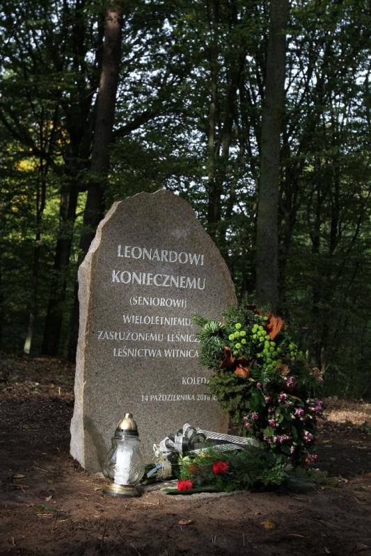 Nadleśnictwo Bogdaniec uhonorowało legendarnego leśnika i pioniera Witnicy Leonarda Koniecznego. 