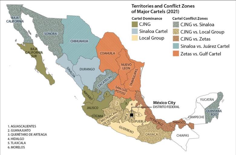Meksyk podzieliło między siebie kilkanaście karteli