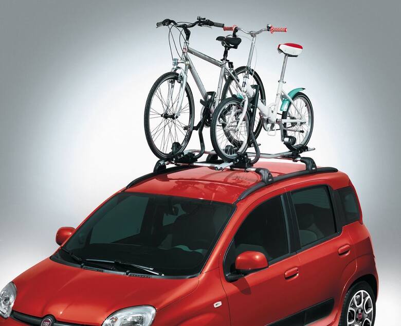 Fiat Panda: uchwyt dachowy na rower, aluminiowy; Fot: Fiat