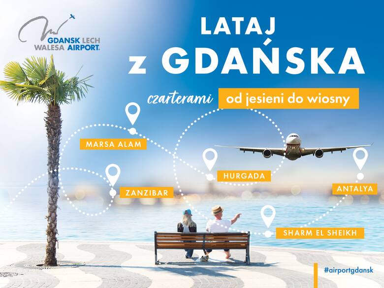 Zimowa sieć połączeń lotniczych z Gdańska. Wiele ciekawych opcji na wyjazdy, bogata siatka i nowości w rozkładzie