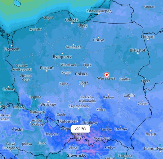 Mróz najbardziej da o sobie znać z niedzieli na poniedziałek na południowych krańcach Polski