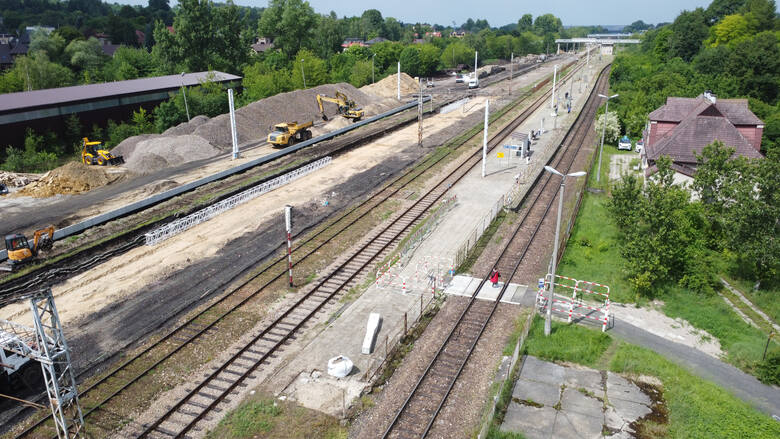 Trwają prace przy przebudowie stacji kolejowej w Olkuszu