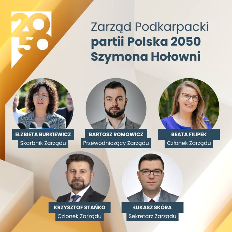 Poznaliśmy skład zarządu partii Polska 2050 na Podkarpaciu. Bartosz Romowicz na czele