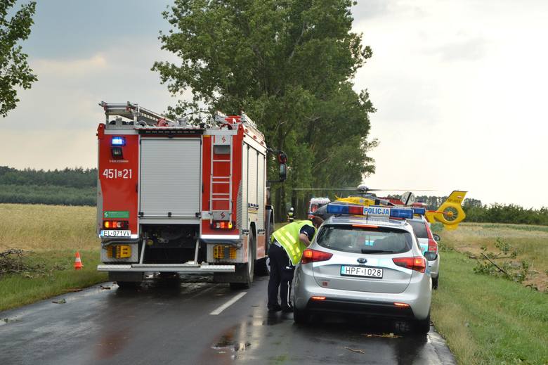 Do wypadku doszło w środę (19 czerwca) na trasie wojewódzkiej 703 na wysokości podłowickiego Bochenia. Na citroena kierowany przez 45-latkę wiatr przewrócił duże drzewo. Kobieta została uwięziona wewnątrz samochodu. Uwolnili ją ratownicy z Państwowej Straży Pożarnej w Łowiczu.