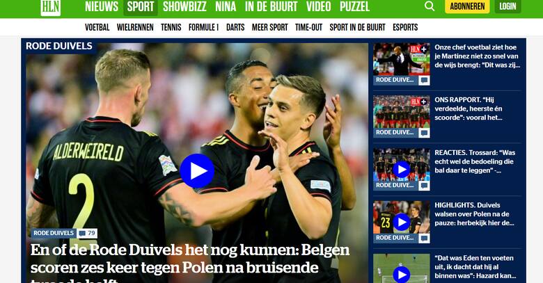 Liga Narodów. Belgia - Polska 6:1. 