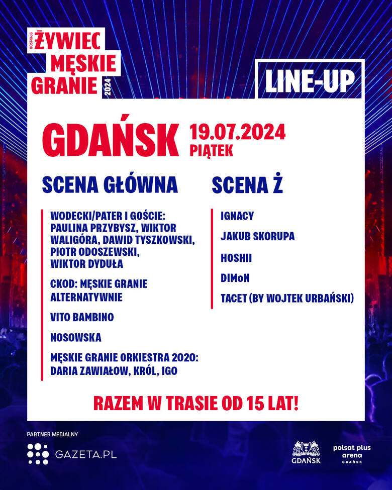 Męskie Granie 2024 w Gdańsku. Sprawdzamy line-up na Polsat Plus Arenie