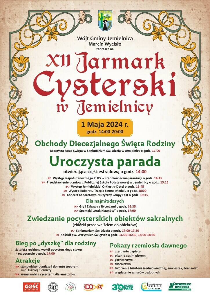 XII Jarmark Cysterski i Diecezjalne Święto Rodziny w Jemielnicy.