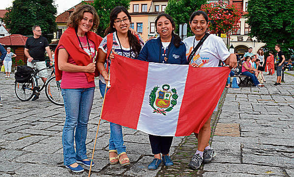 Katarzyna Jawor i goście z Peru: Cynthia, Gina i Carmen