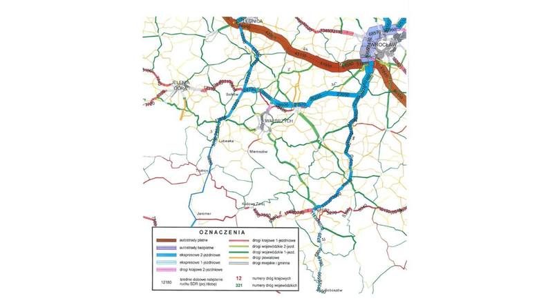 Rozbudowa S8 i budowa S5 Dolny Śląsk - mapka plan