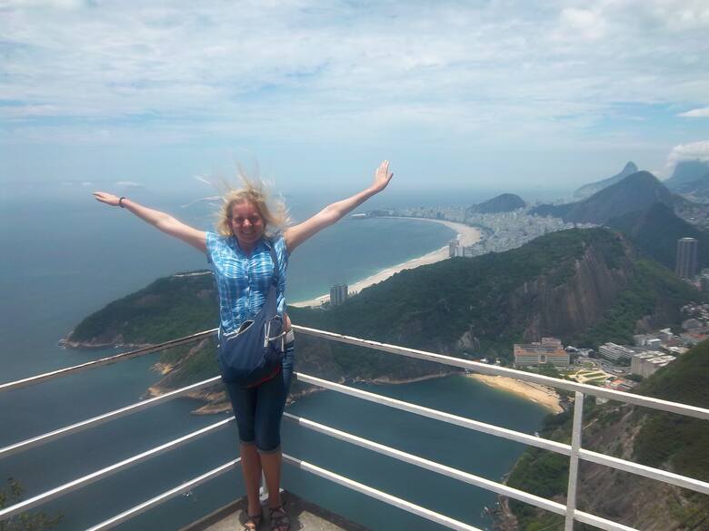 Magda Reizer po usłyszeniu diagnozy pomyślała sobie: ja wam wszystkim pokażę! Na zdjęciu z Brazylii