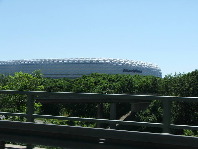 Widok na stadion w Monachium