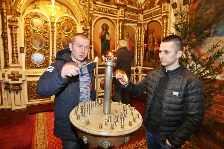 Ukraińcy mają też u nas życie kulturalne i religijne. Na zdjęciu: Jurij Kyrylenko i Wladek Sokolow