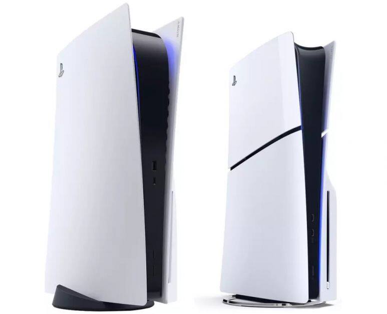 Porównanie wyglądu PS5 i PS5 Slim