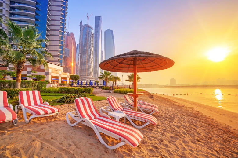 Plaża w Zjednoczonych Emiratach Arabskich