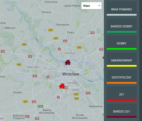 Normy pyłów we Wrocławiu przekroczone są kilkukrotnie